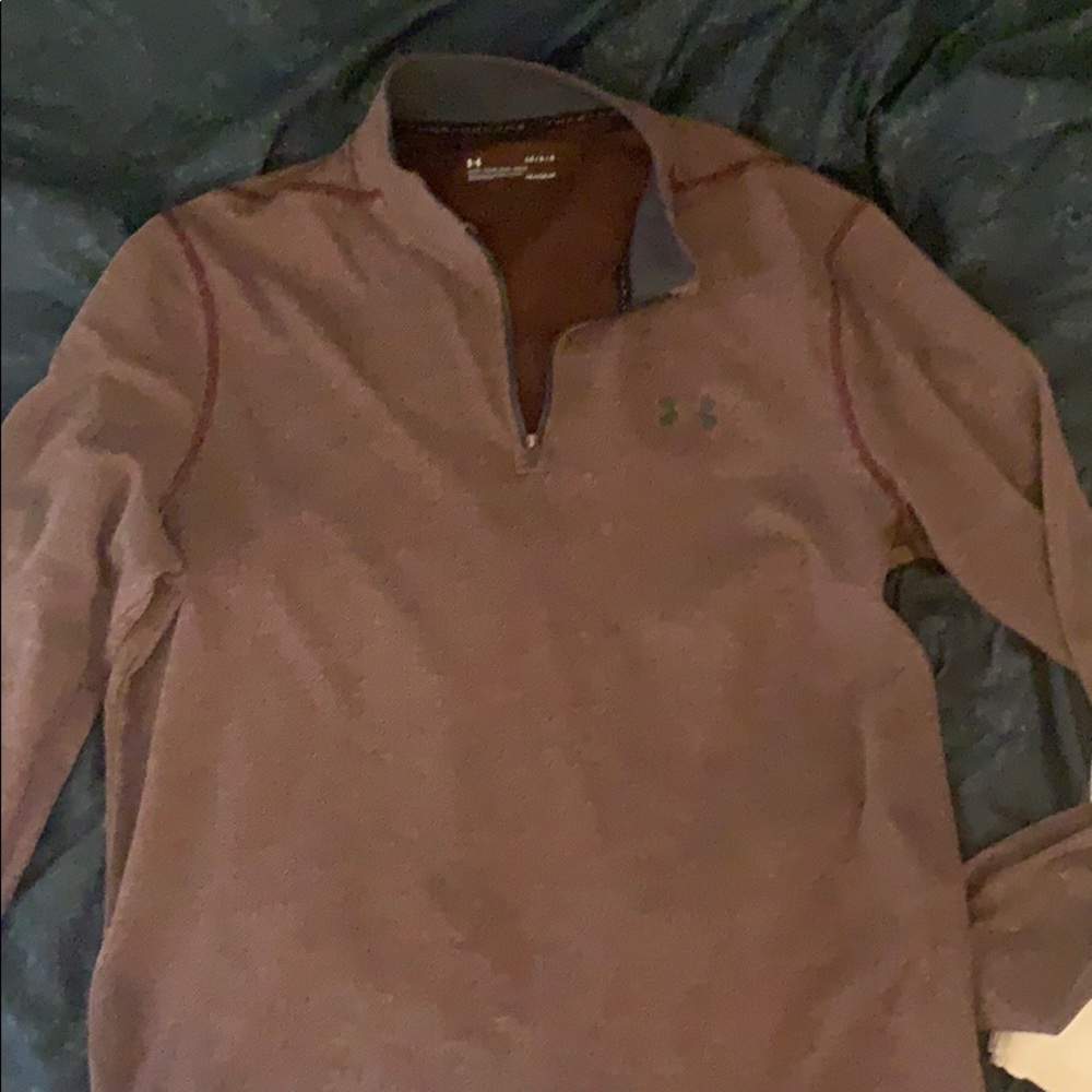 UA Lg burgandy 1/4 zip